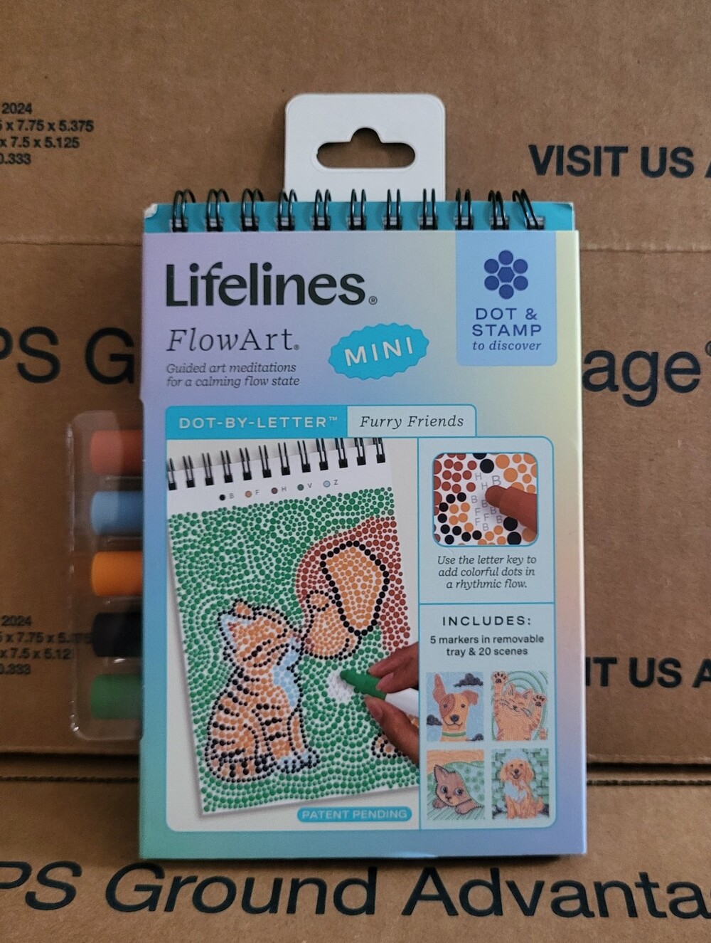 NEW Lifelines FlowArt Dot-by-Letter Mini - Furry Friends 